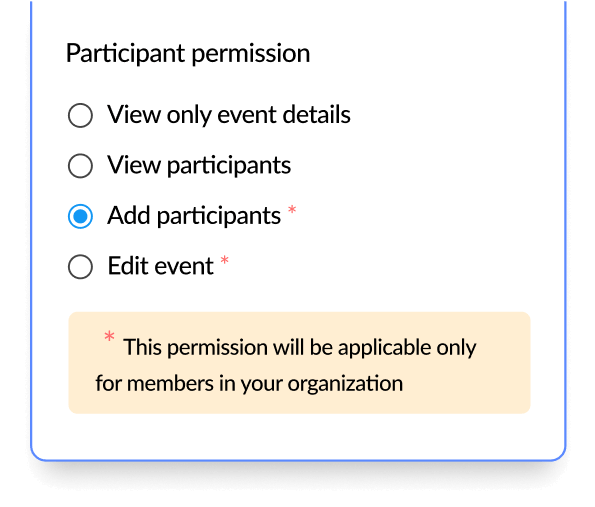 各参加者に最適なレベルのアクセス権を付与