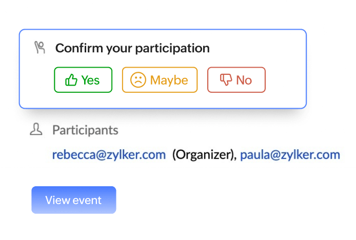 イベントへの出欠確認がかんたん