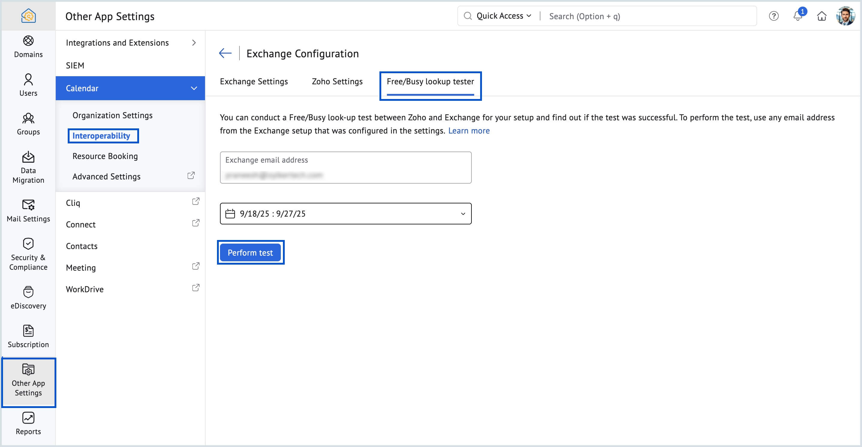 Free/Busy lookup tester Free/Busy lookup tester