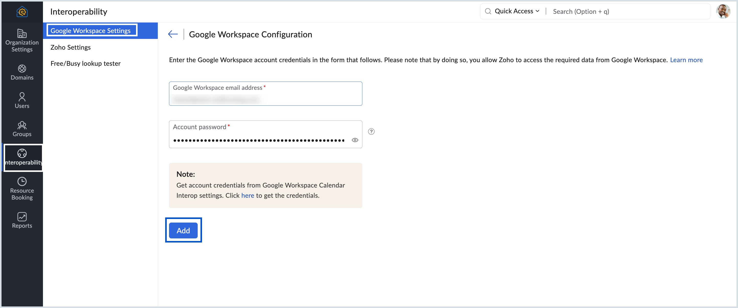 Add configuration Add configuration
