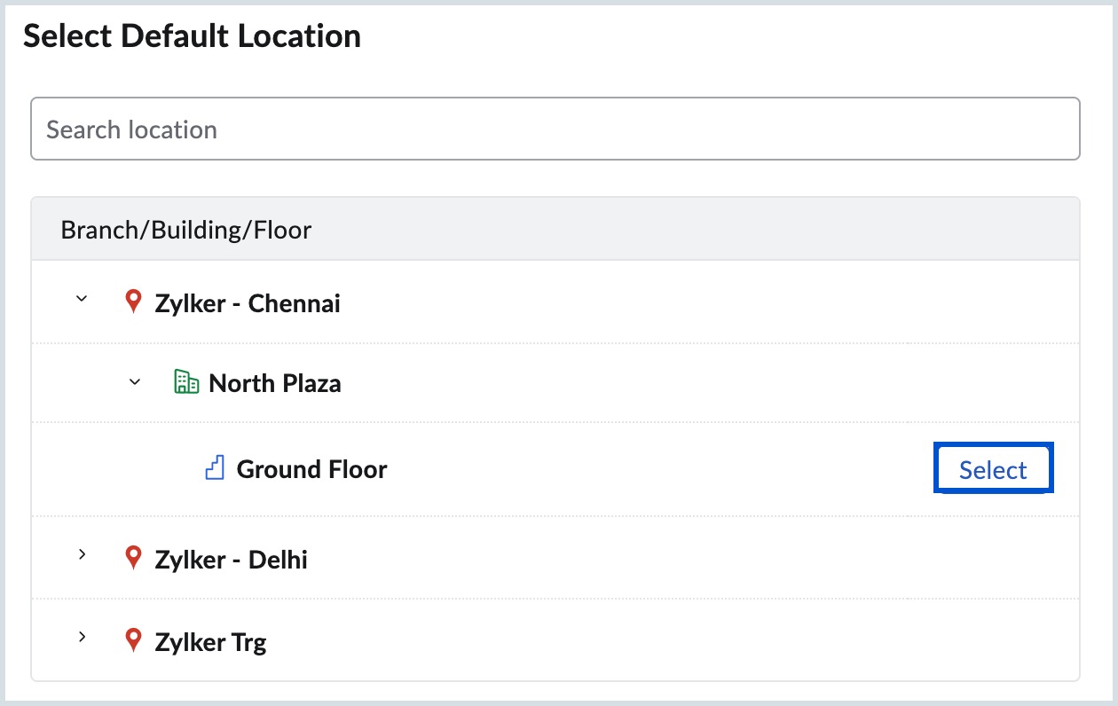 select location select location