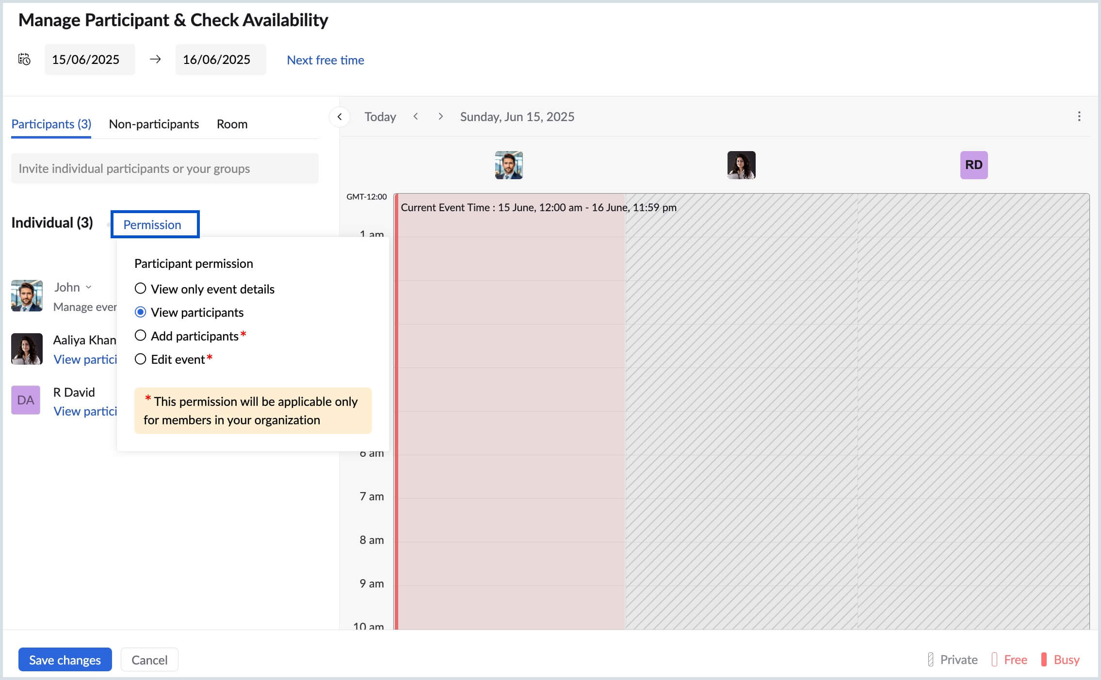 Manage permission