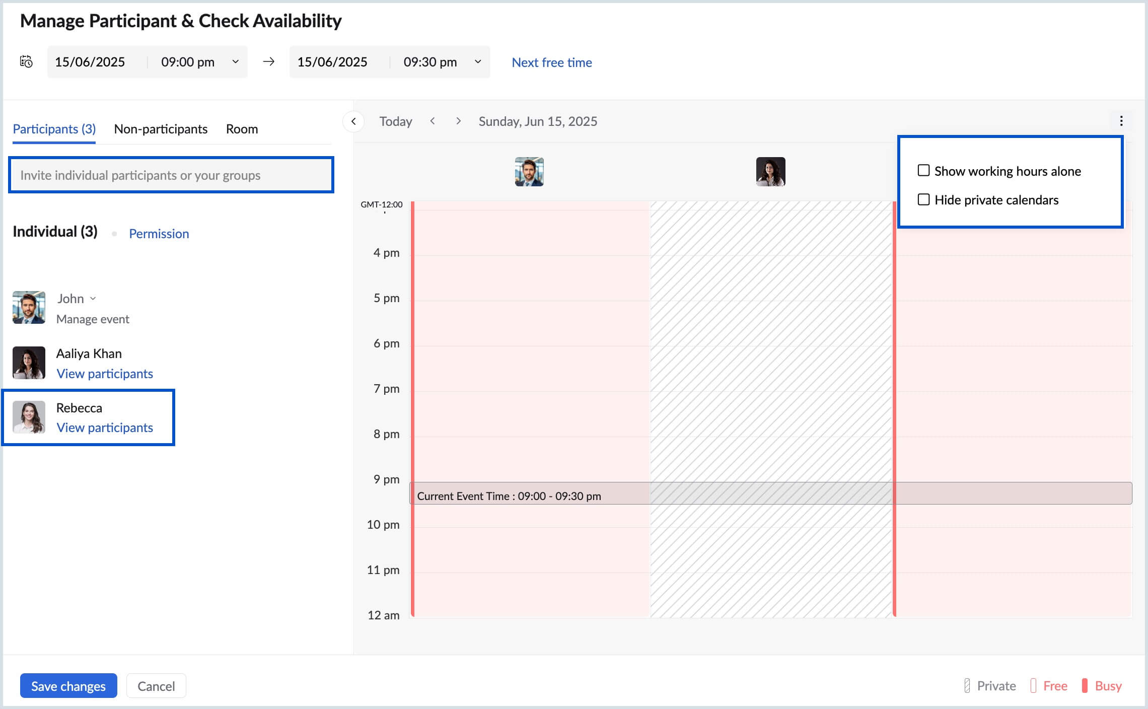 Manage availability