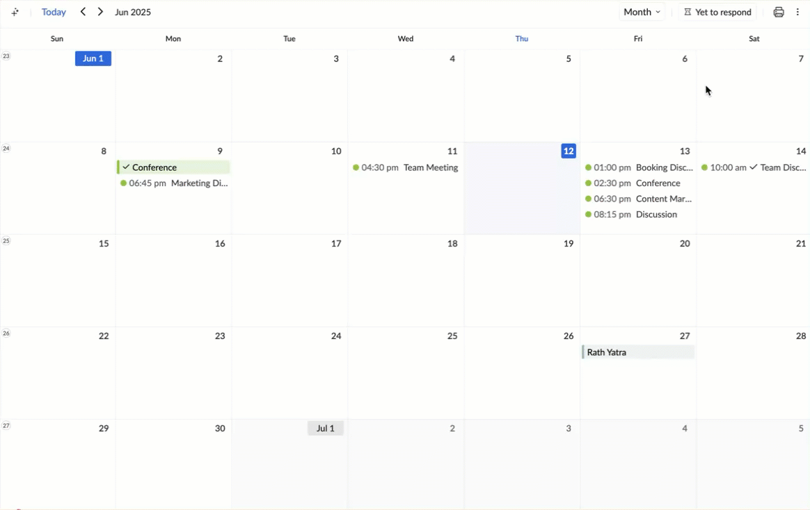 month view