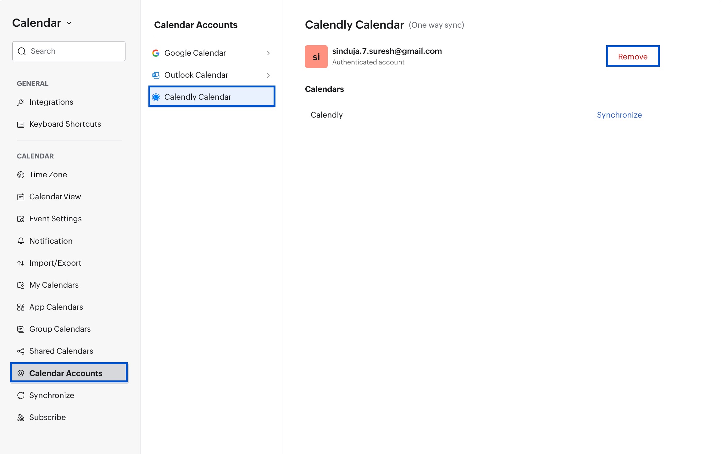 Remove Calendly account Remove Calendly account
