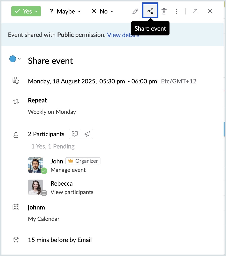 share event