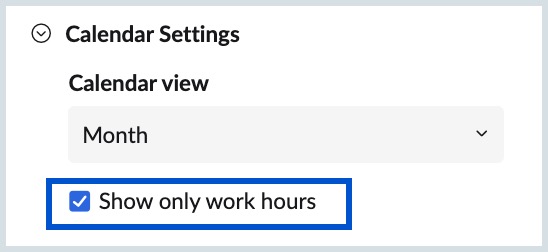 Show only working hours Show only working hours