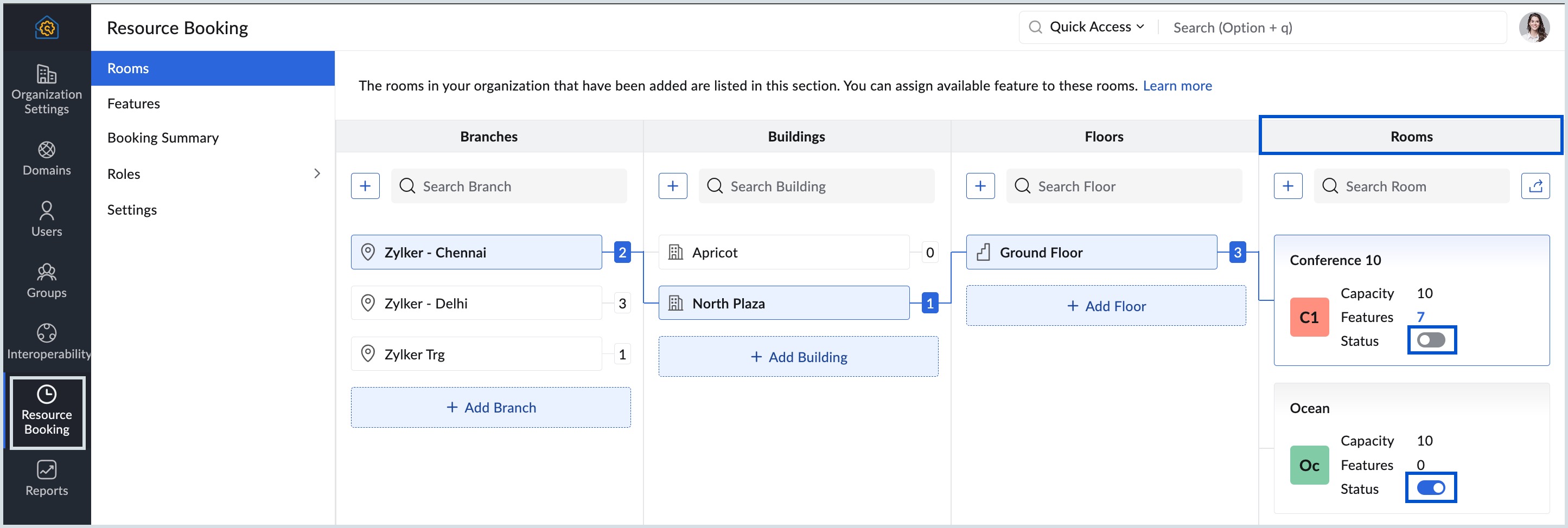 Show/Hide Status