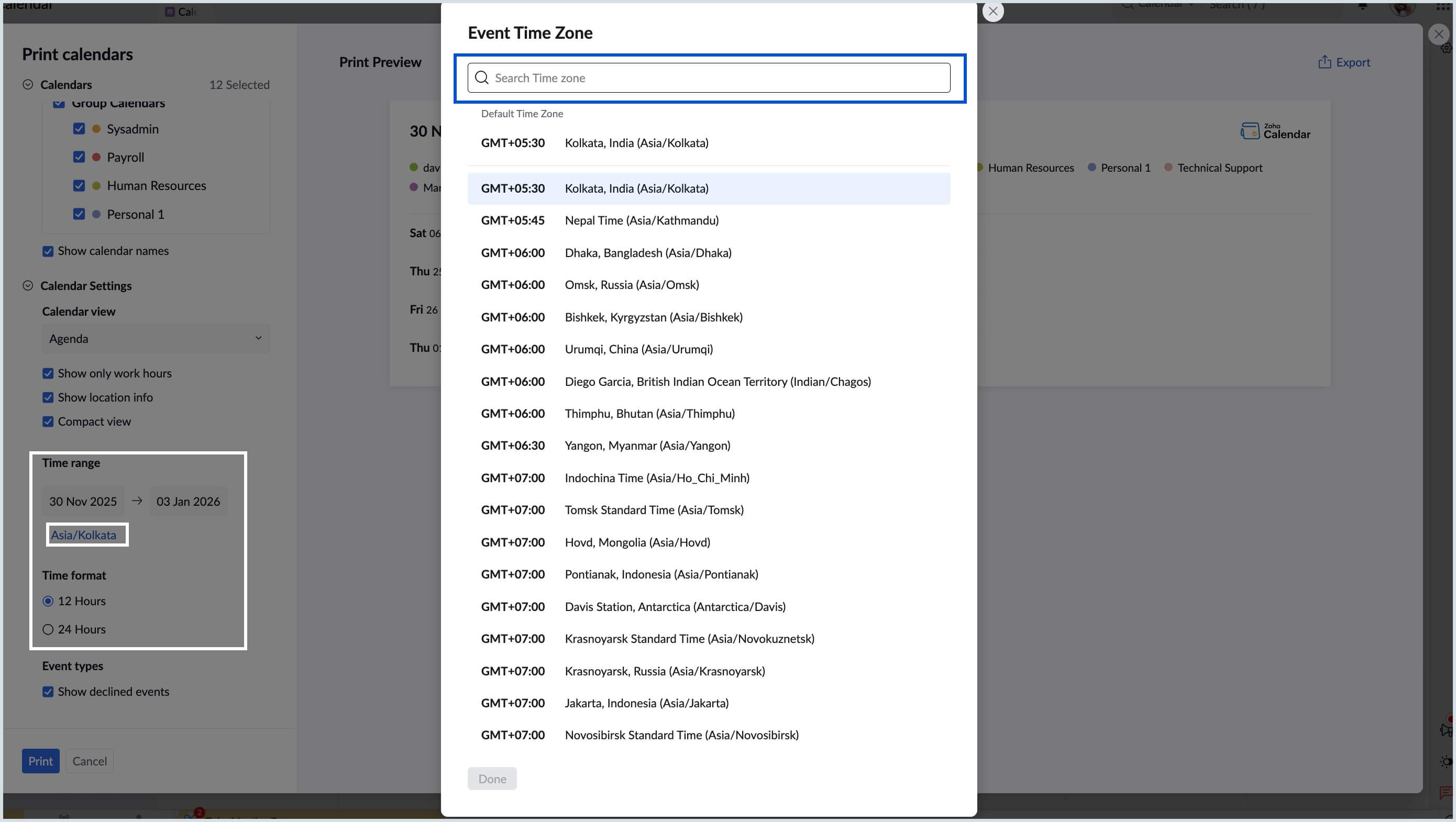 Set Time range Set Time range