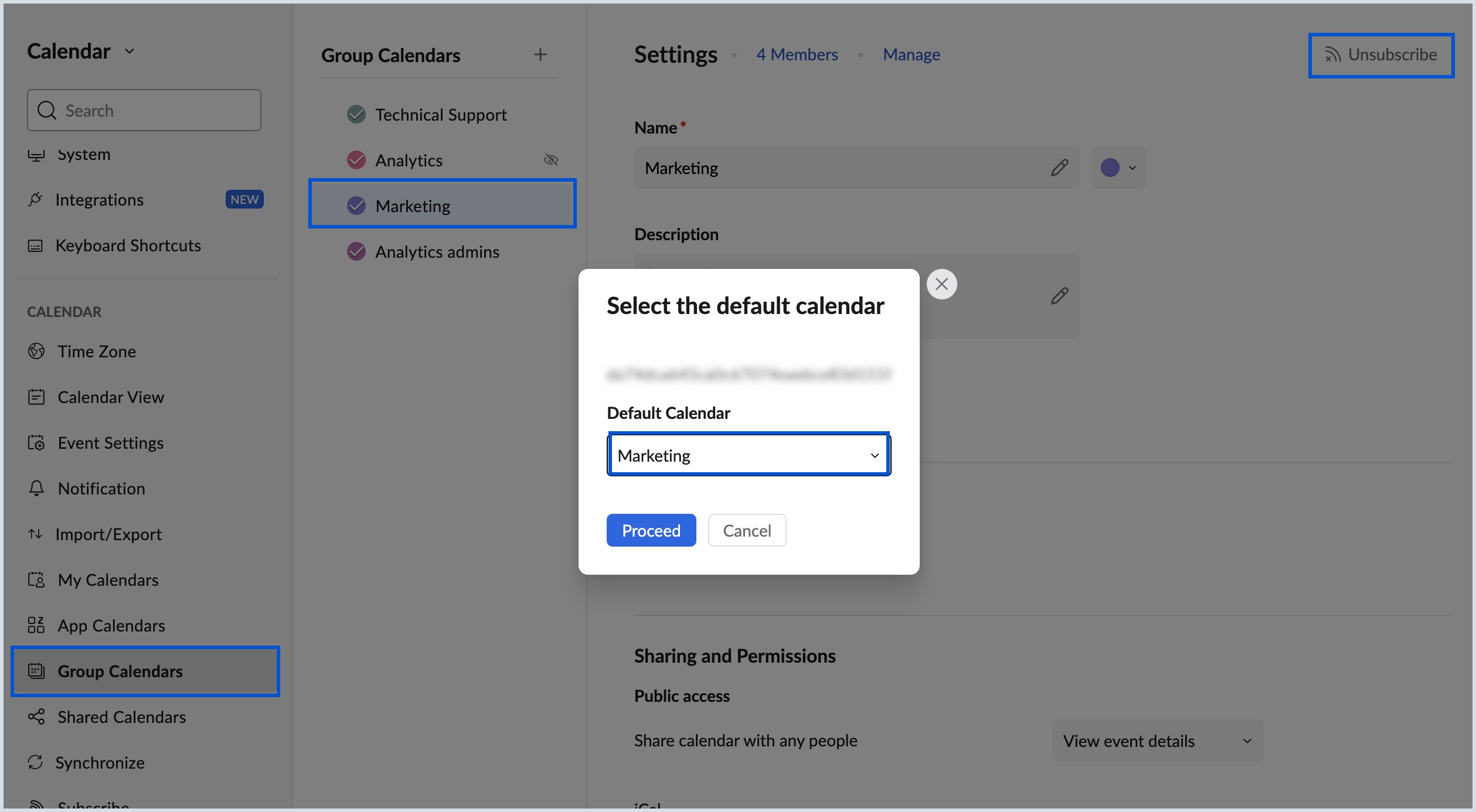 unsubscribe default calendar unsubscribe default calendar