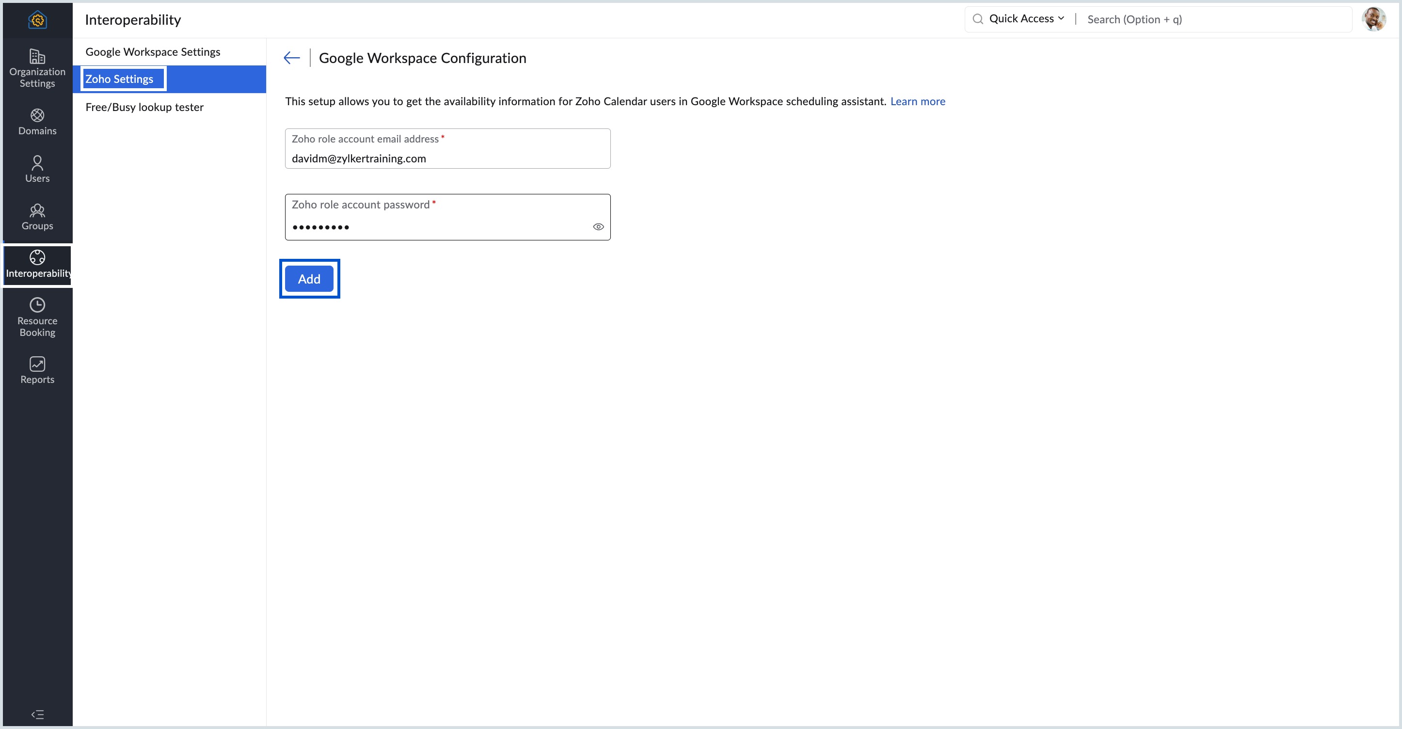 Add Configuration Add Configuration