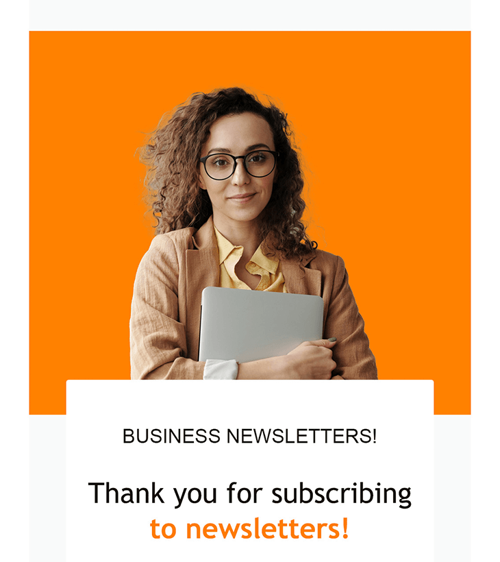 Newsletter subscription confirmation message