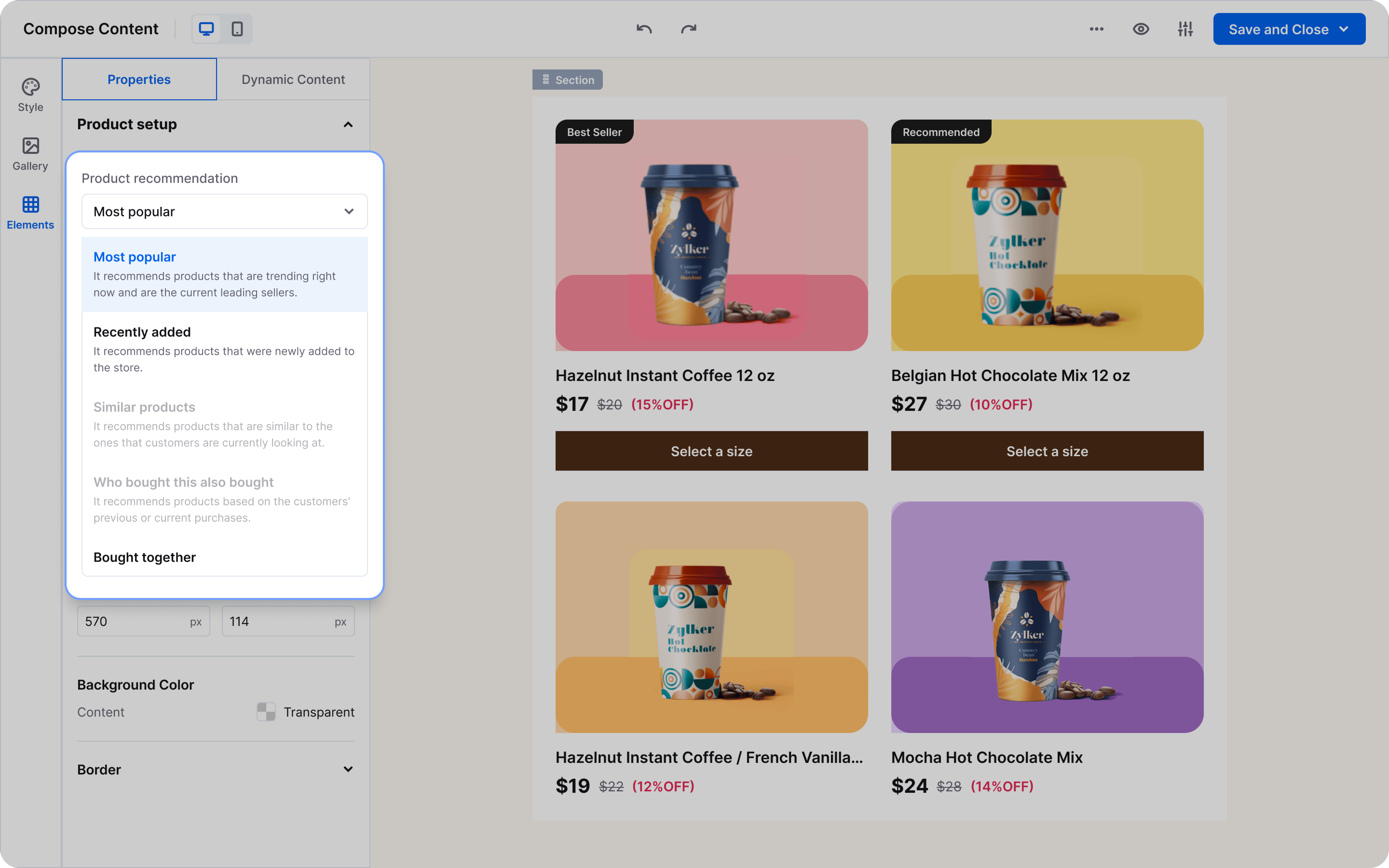 AI-based product recommendations for ecommerce emails