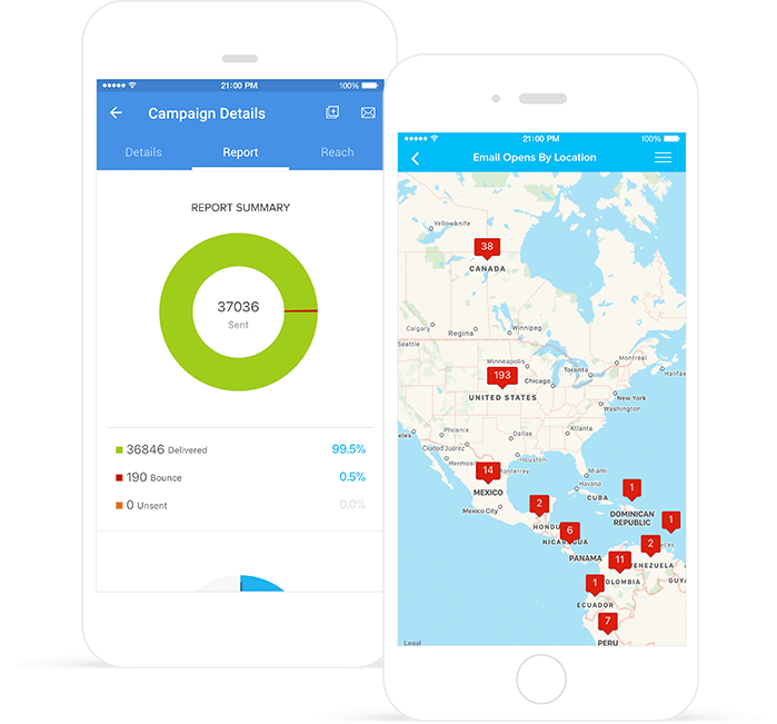 Accedi e condividi i report sul tuo dispositivo mobile