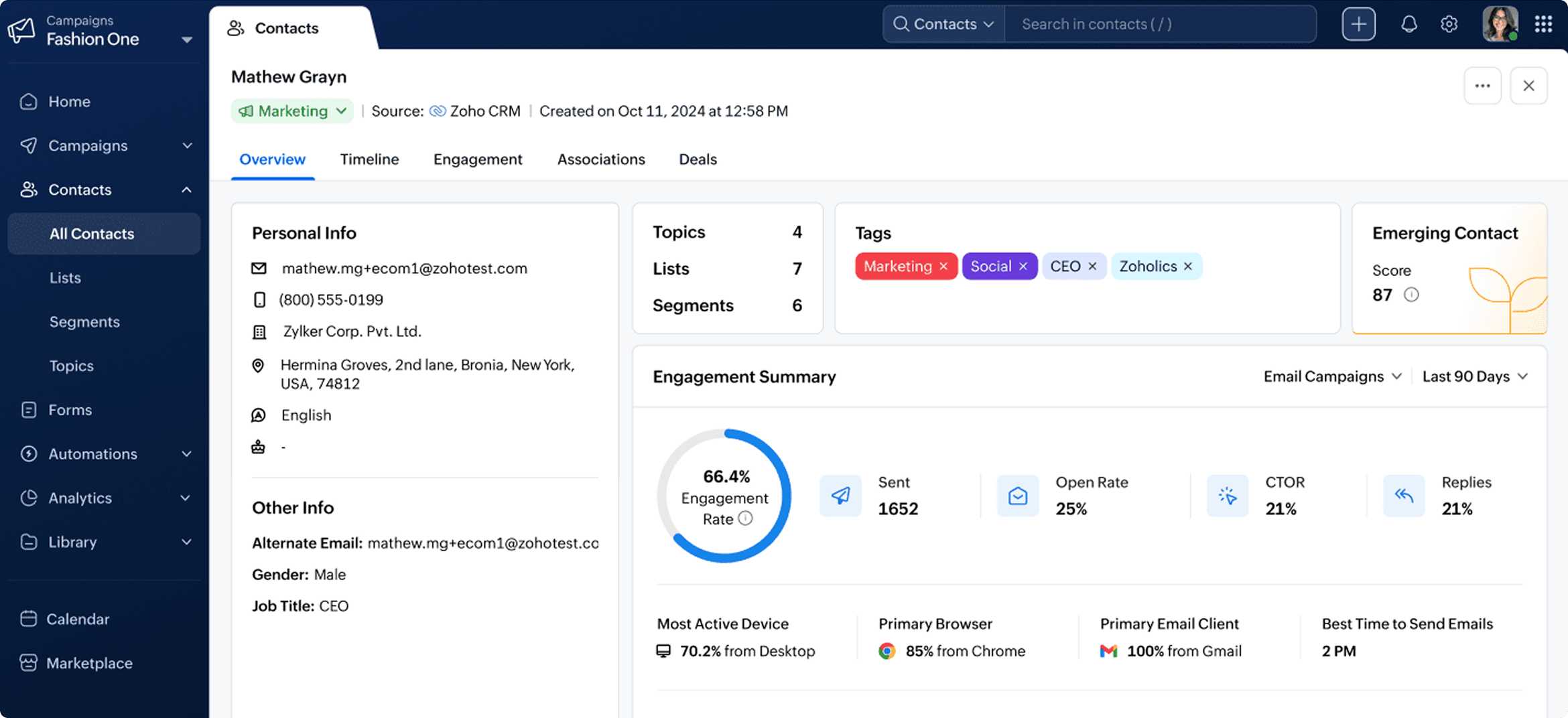 Manage your contacts