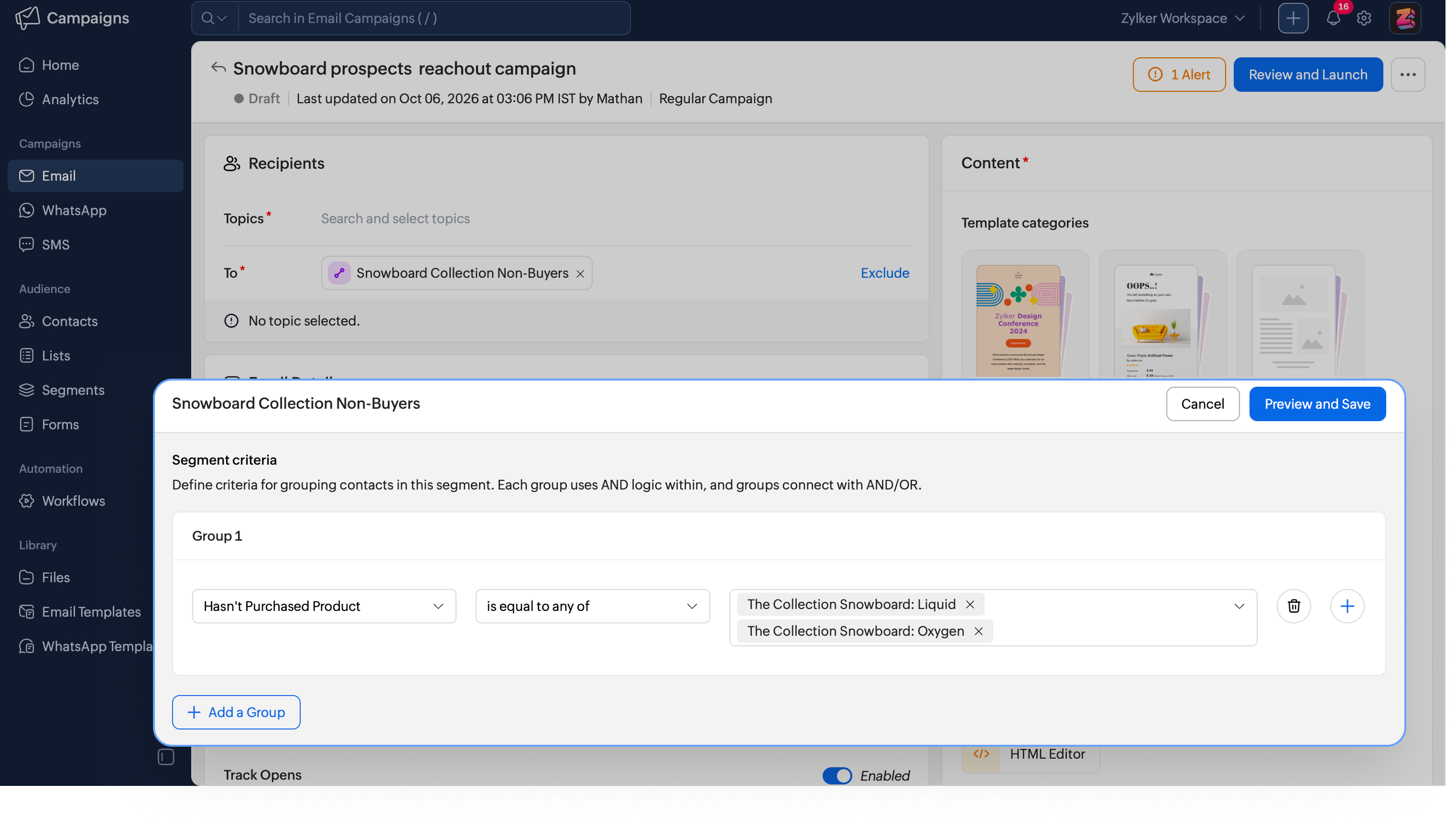 Personalized ecommerce email segmentation
