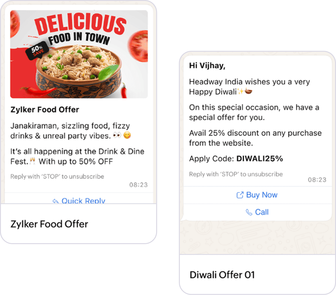  Creating a WhatsApp marketing message template.