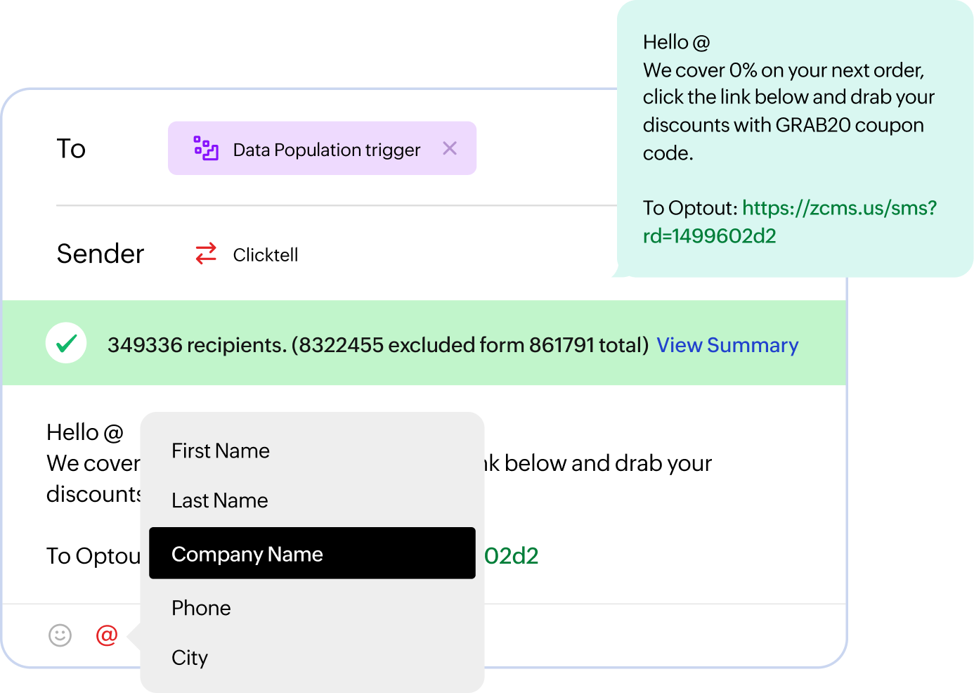 Personalize with merge tags