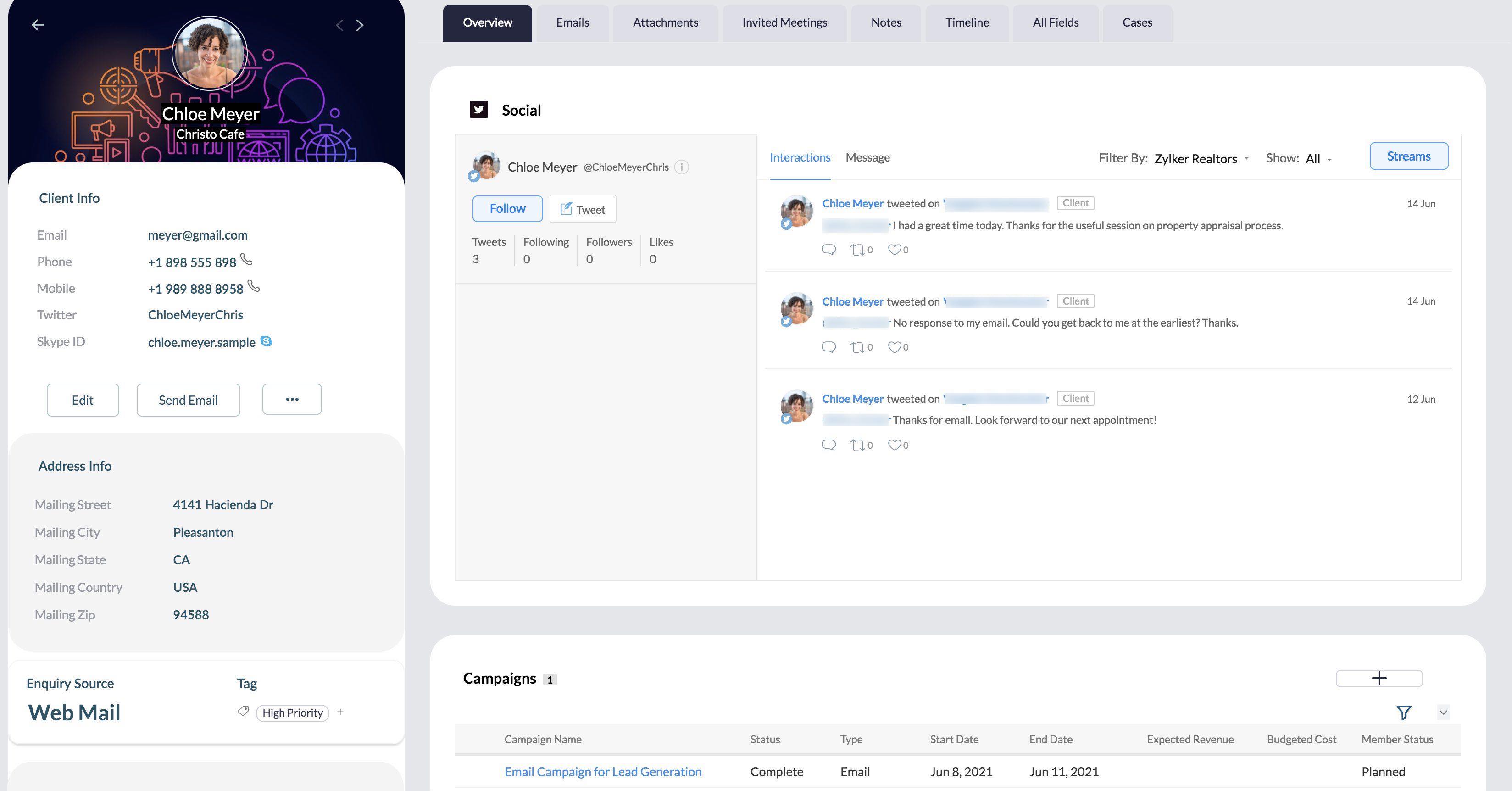 real estate record details marketing view canvas