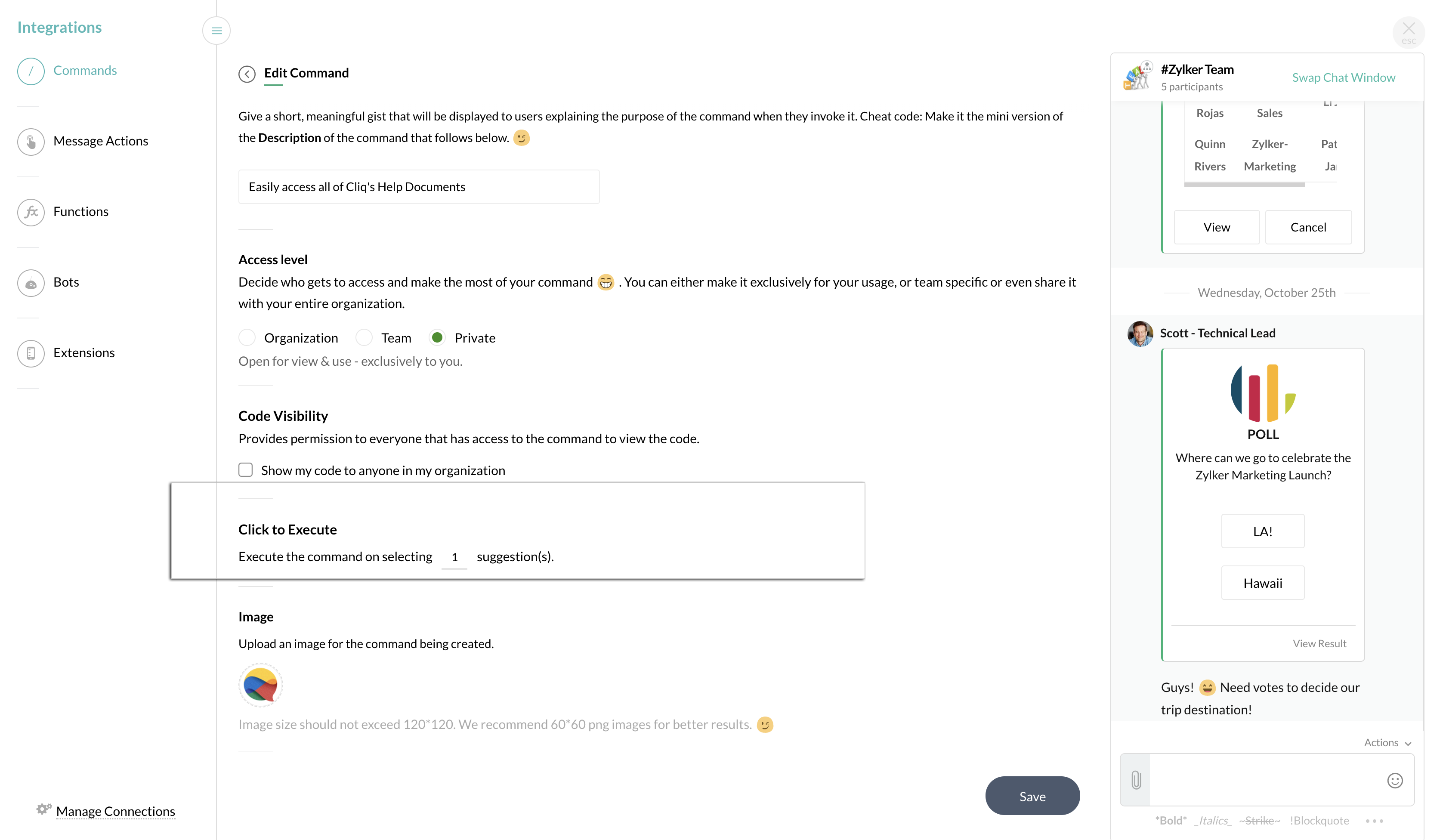 Command Click to Execute option Command Click to Execute option