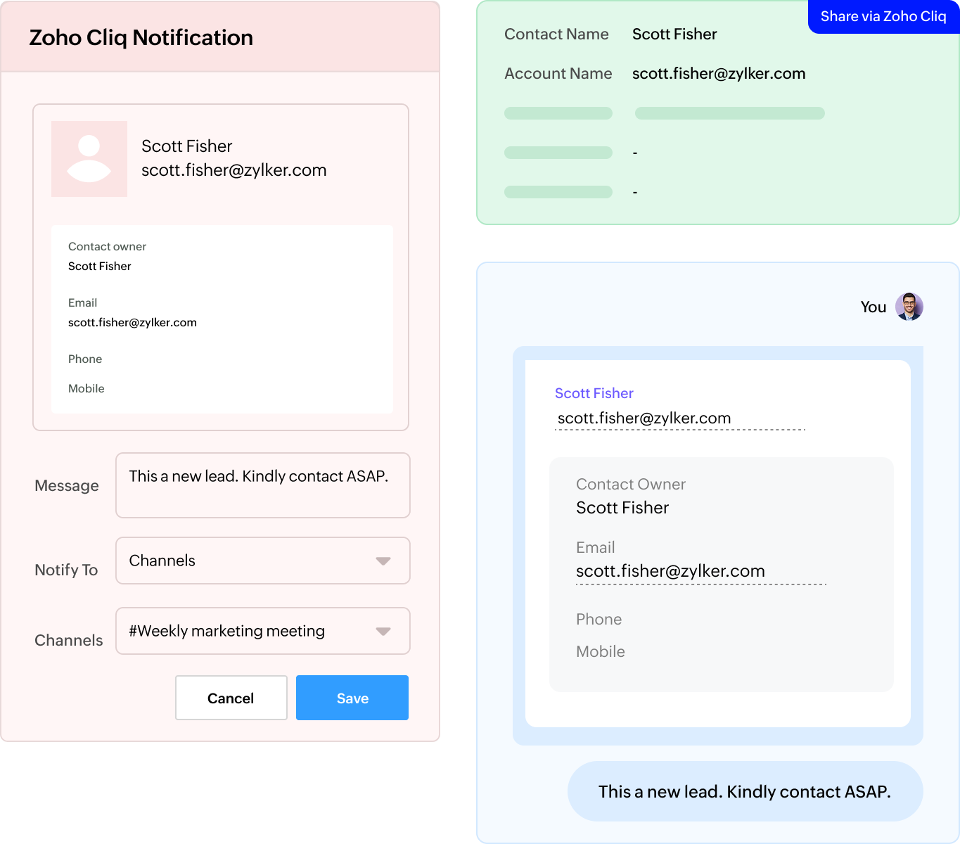 Share customer insights in an instant