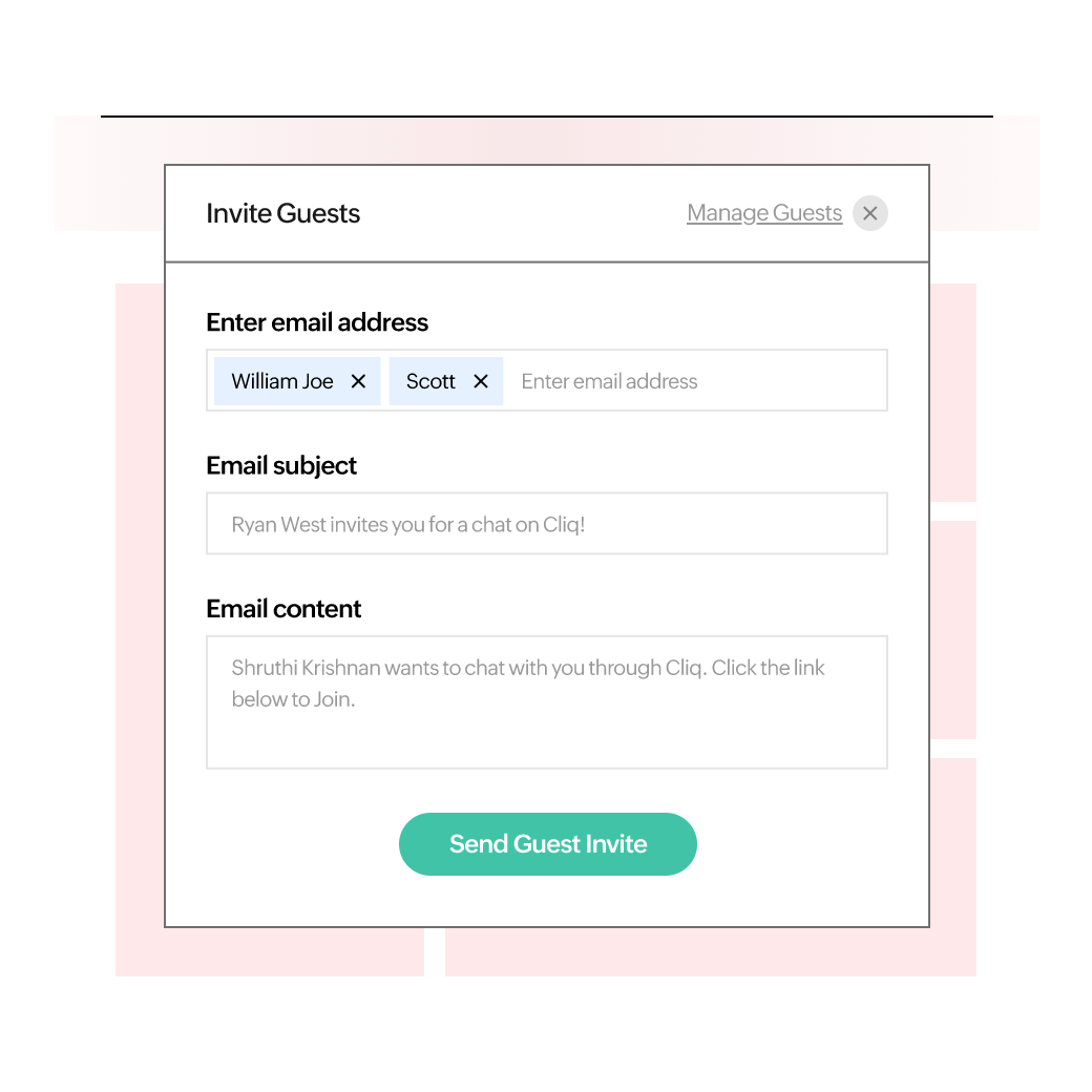 cliq guest-invite