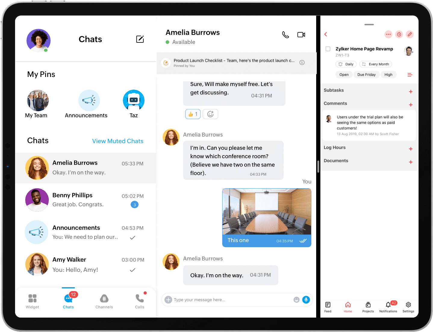 Zoho Cliq for iPad
