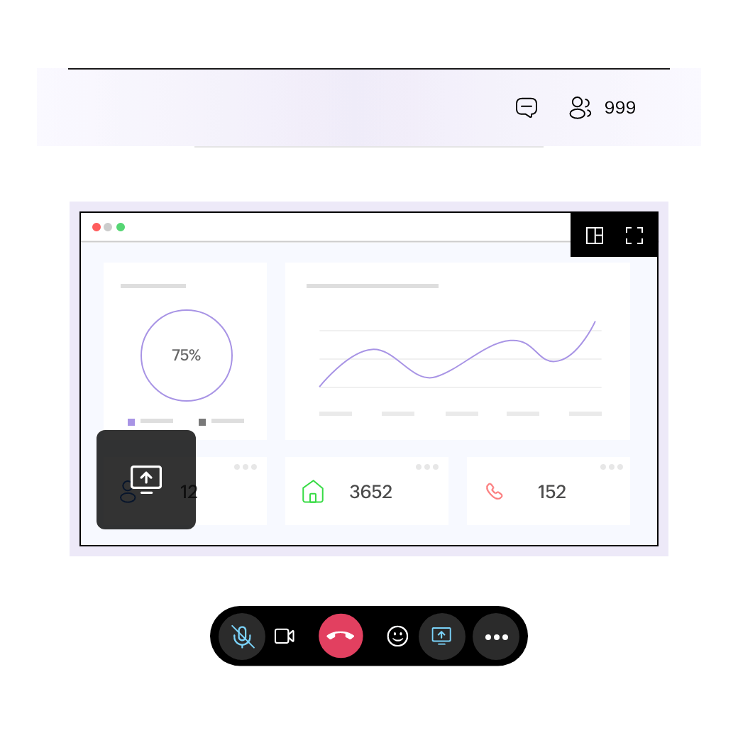 Project your screen to discuss