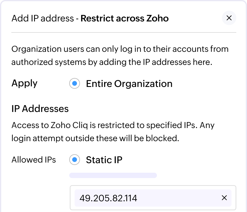 Restrict access to trusted IP addresses