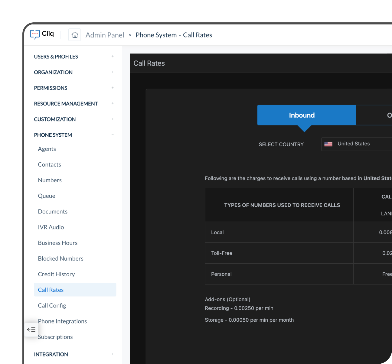 Credits and subscription monitoring
