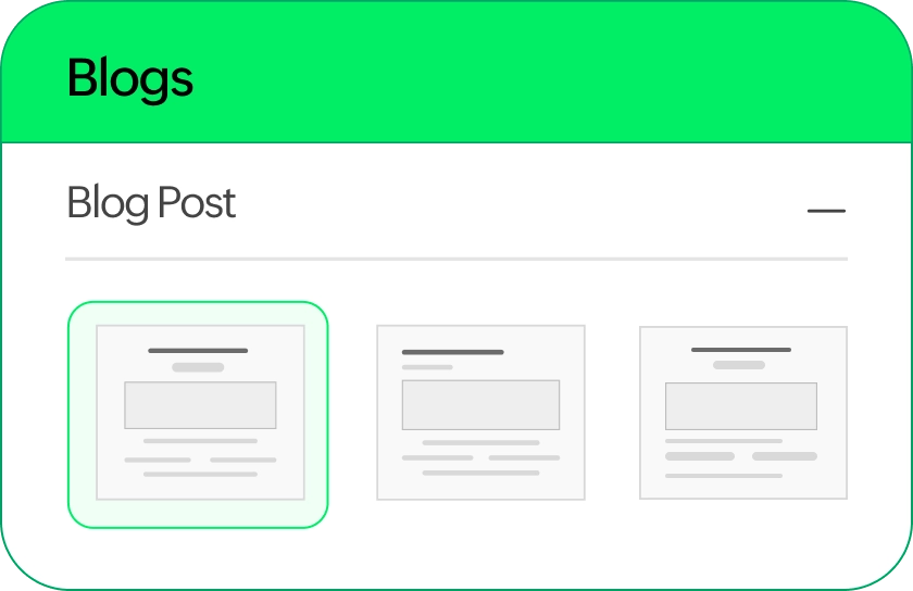 Blog post customizable layouts