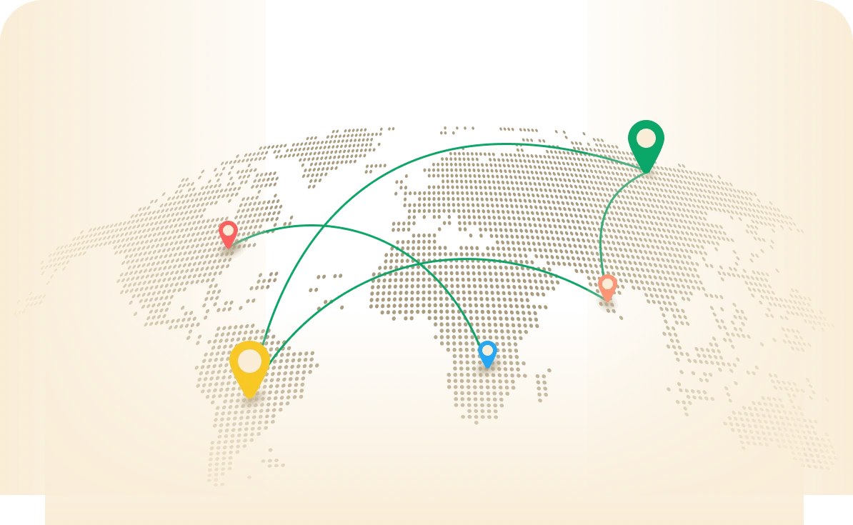 A world map with interconnected network lines, representing a Content Delivery Network.