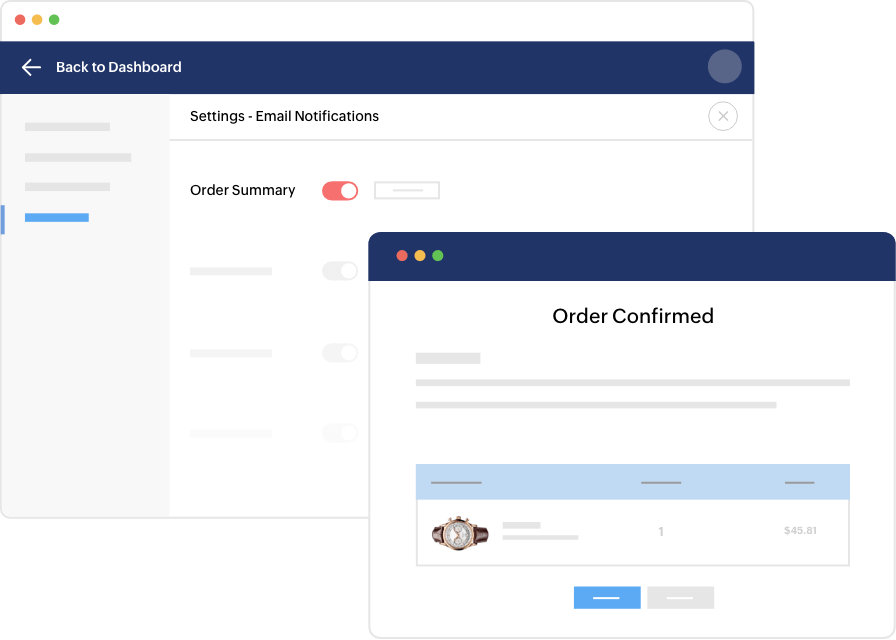 Send order confirmation response