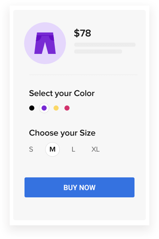 Include a buy button