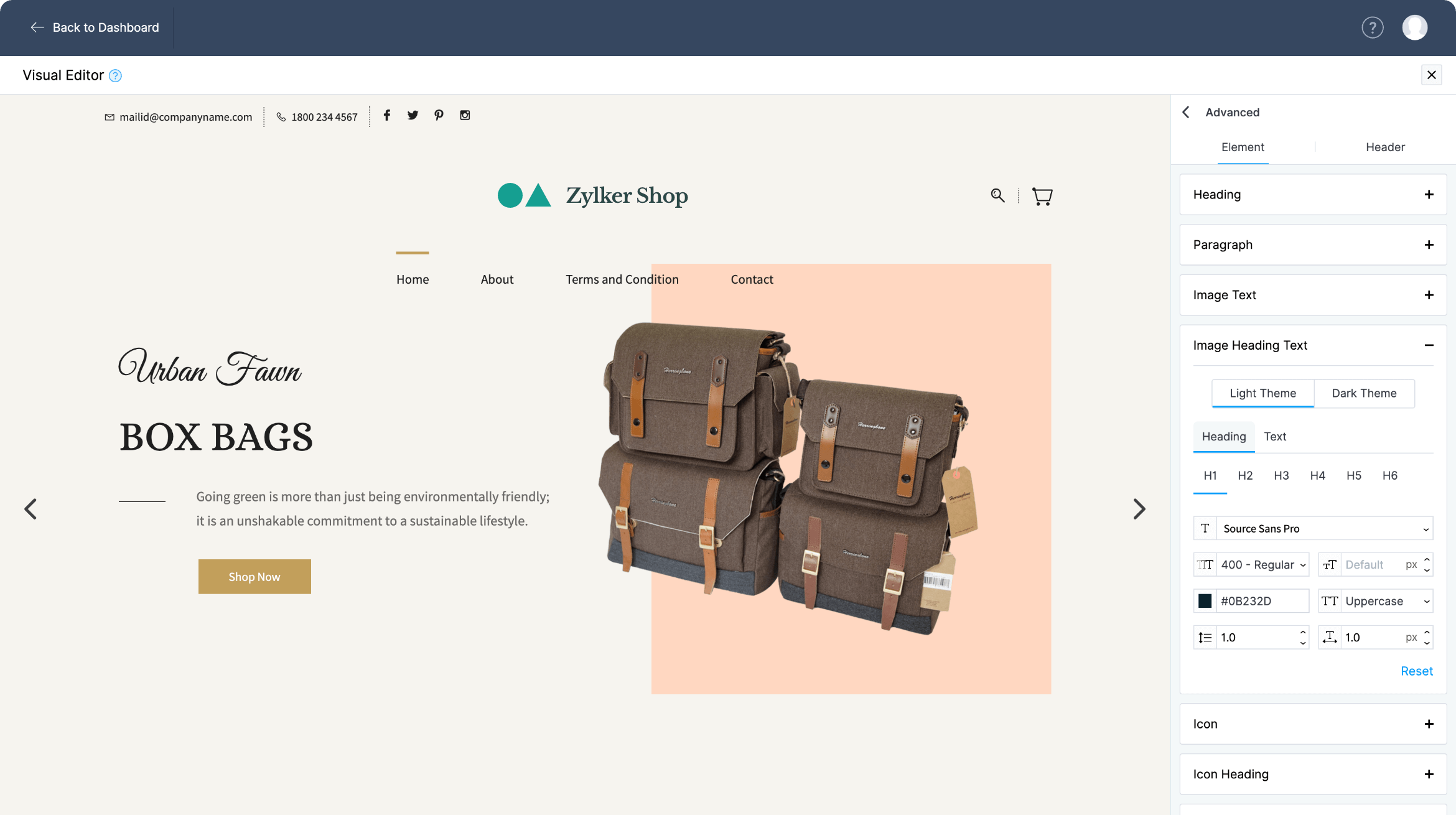 Custom storefront for every website
