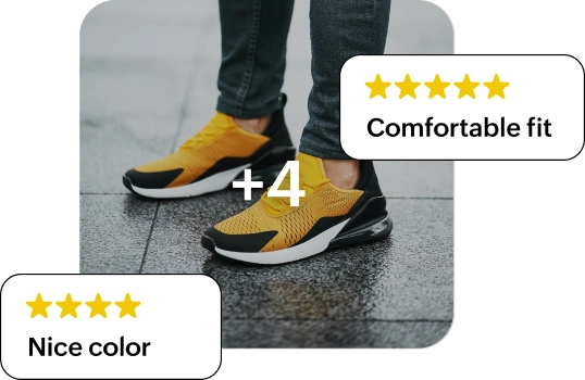 Image reviews with user ratings