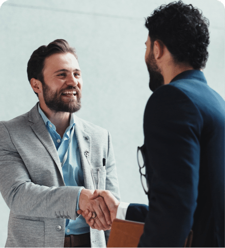 Business partners shaking hands