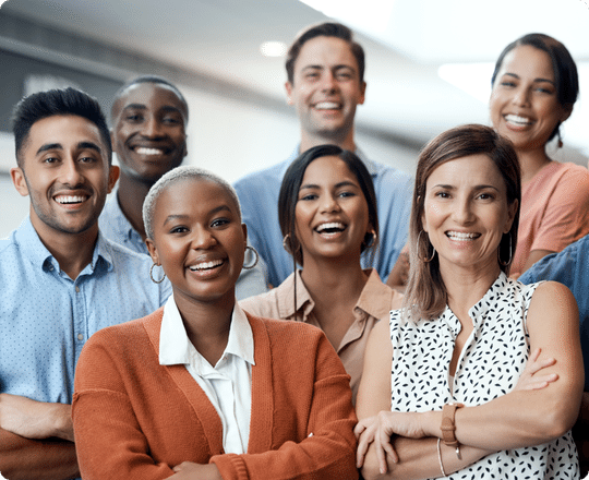 Group of smiling community members
