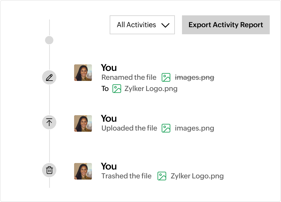 Version history interface