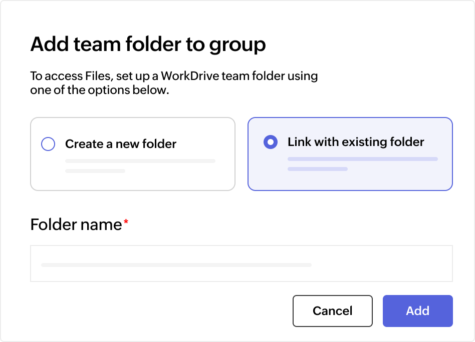 Folder hierarchy interface