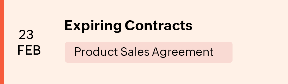 Contract schedules and reminders at your fingertips