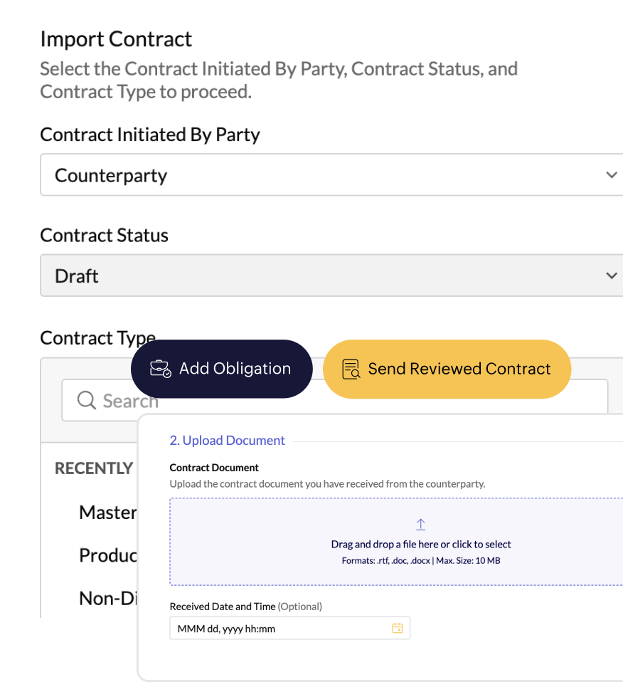 Counterparty-initiated contracts