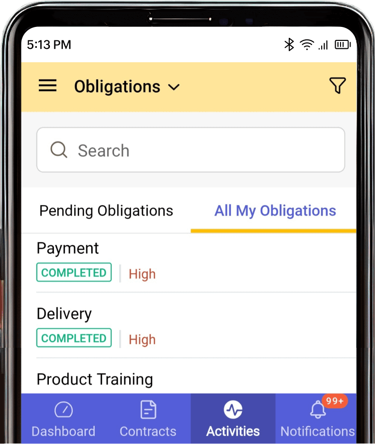 Track and manage contract obligations