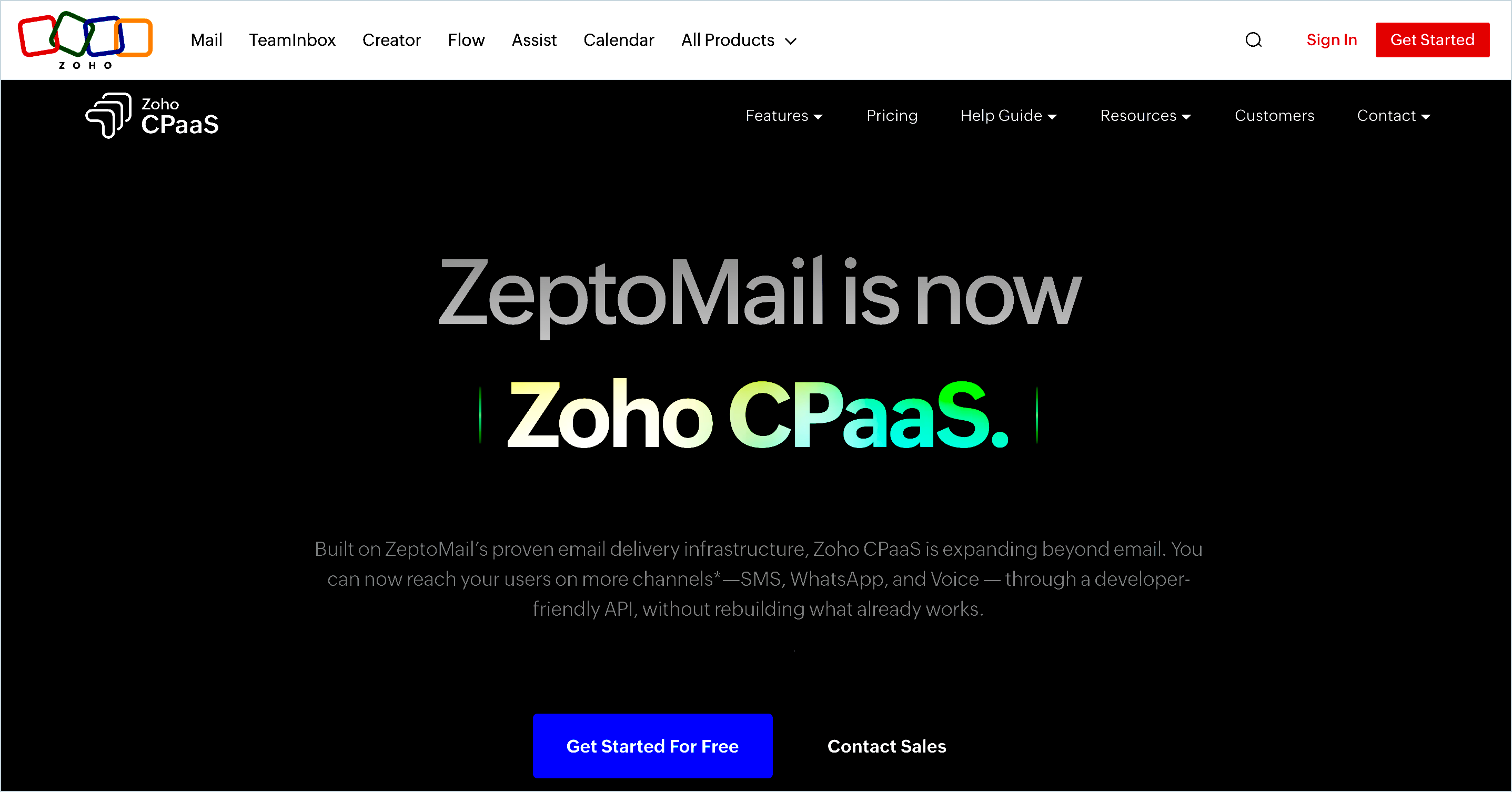 Get started with Zoho CPaaS
