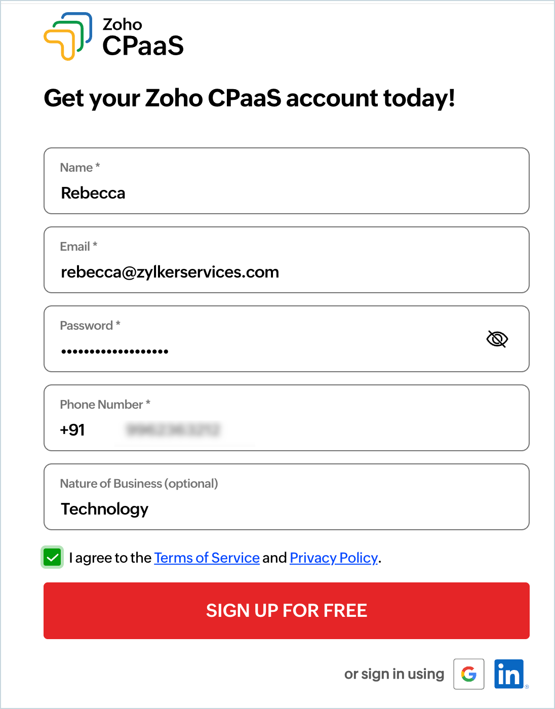 cpaas signup