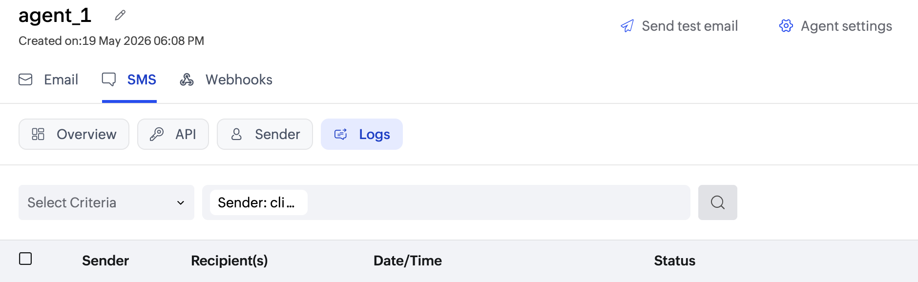Log entry information Log entry information