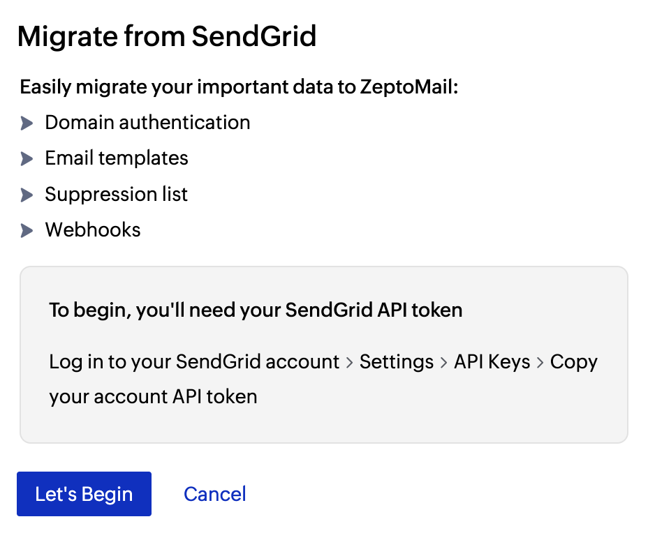 Begin migration window