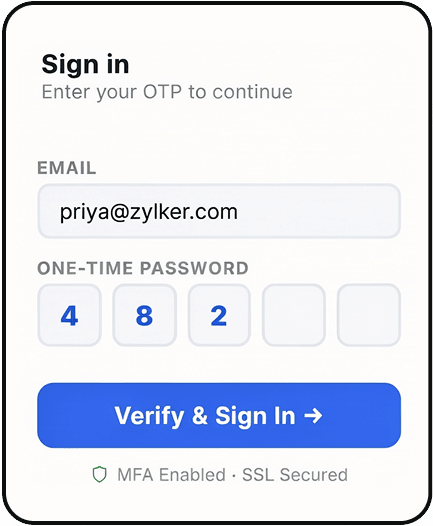 Customer portal sign-in preview