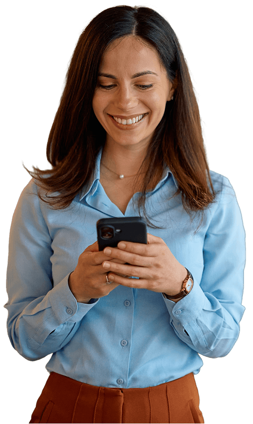 Customer using portal on mobile
