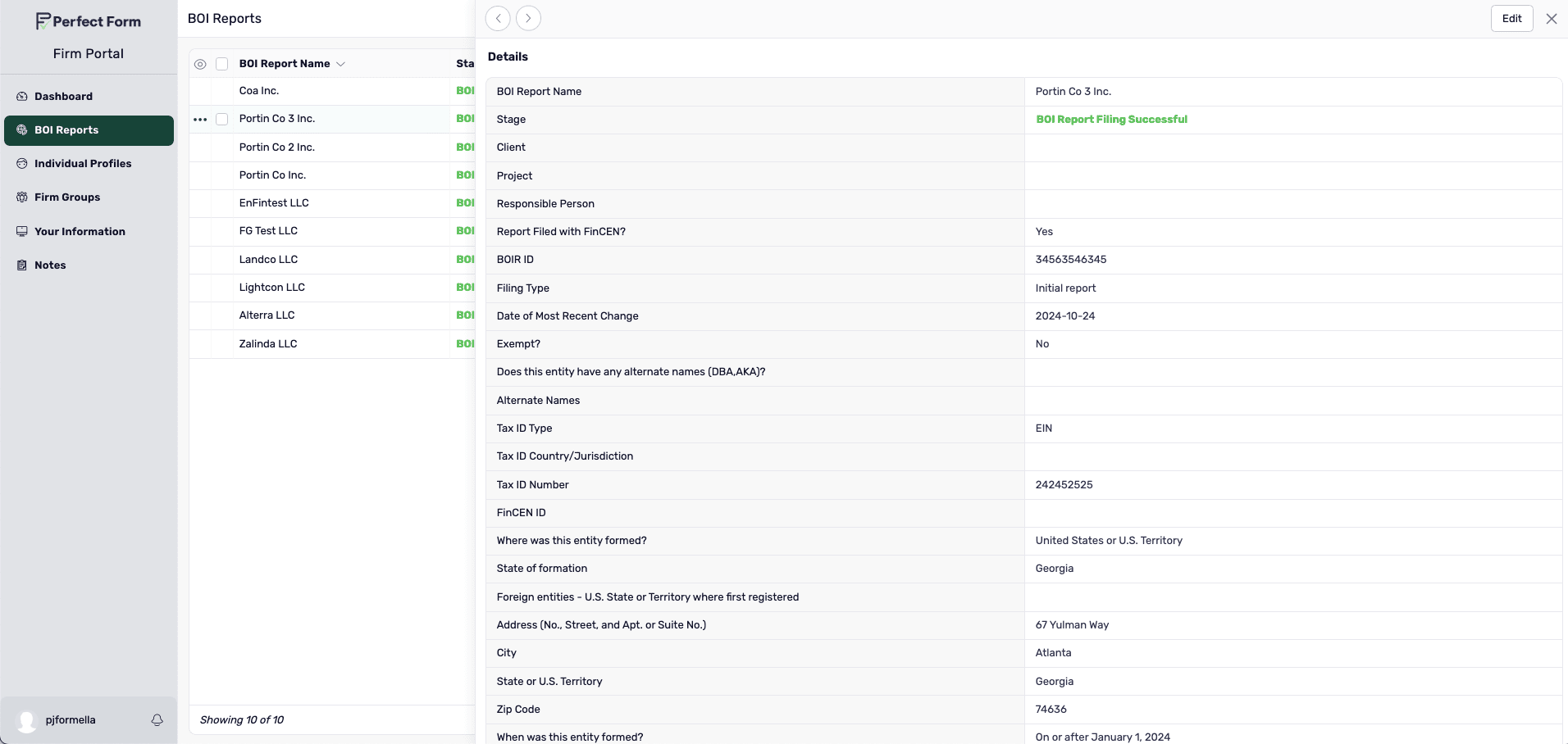 Creating BOI reports